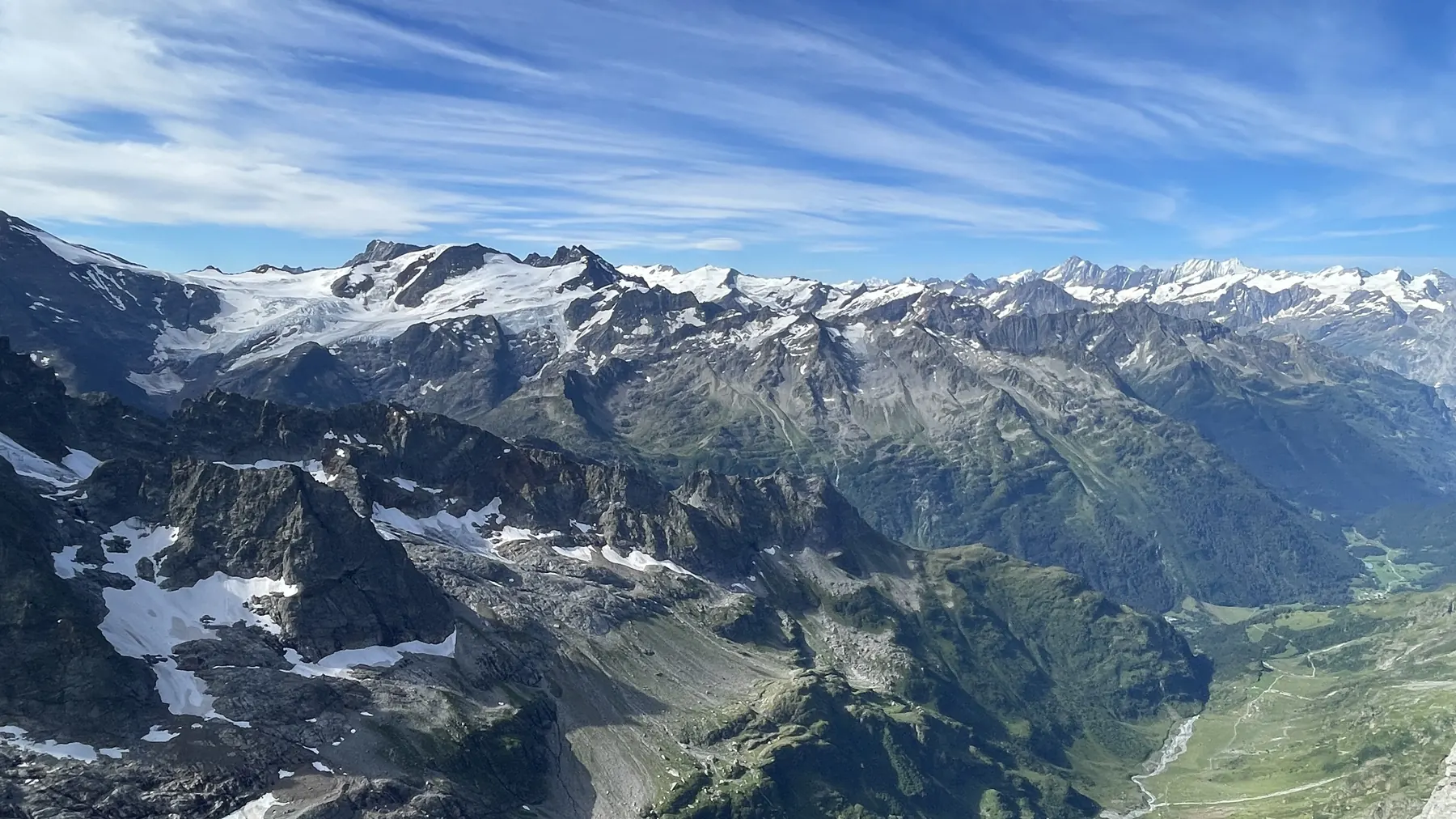 Vista de los Alpes Suizos